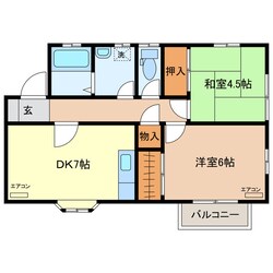 コーポクリオーネの物件間取画像